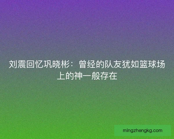 刘震回忆巩晓彬：曾经的队友犹如篮球场上的神一般存在